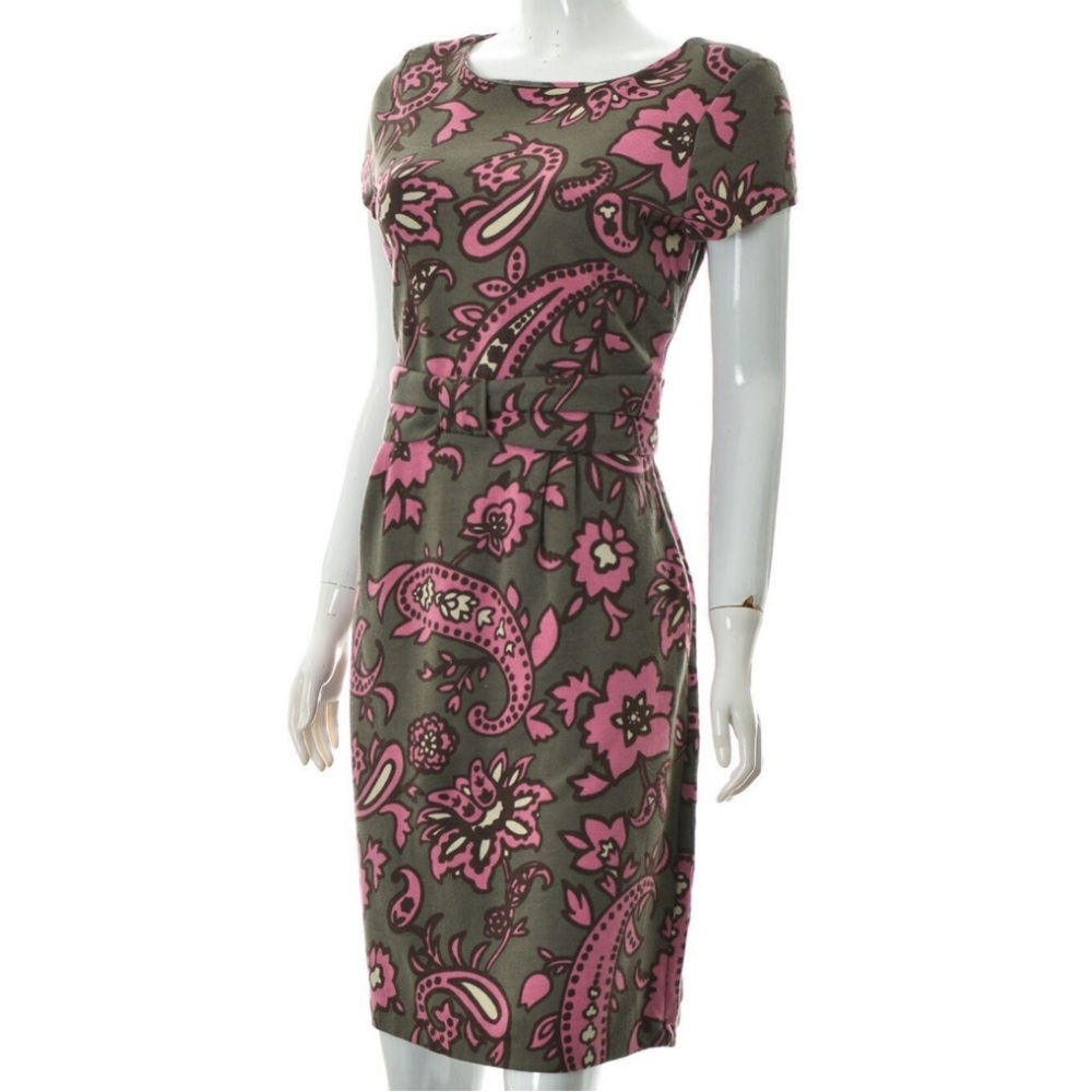Boden Pink and Gray Patterned dress size 10